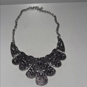 Elegant Silver Statement Necklace